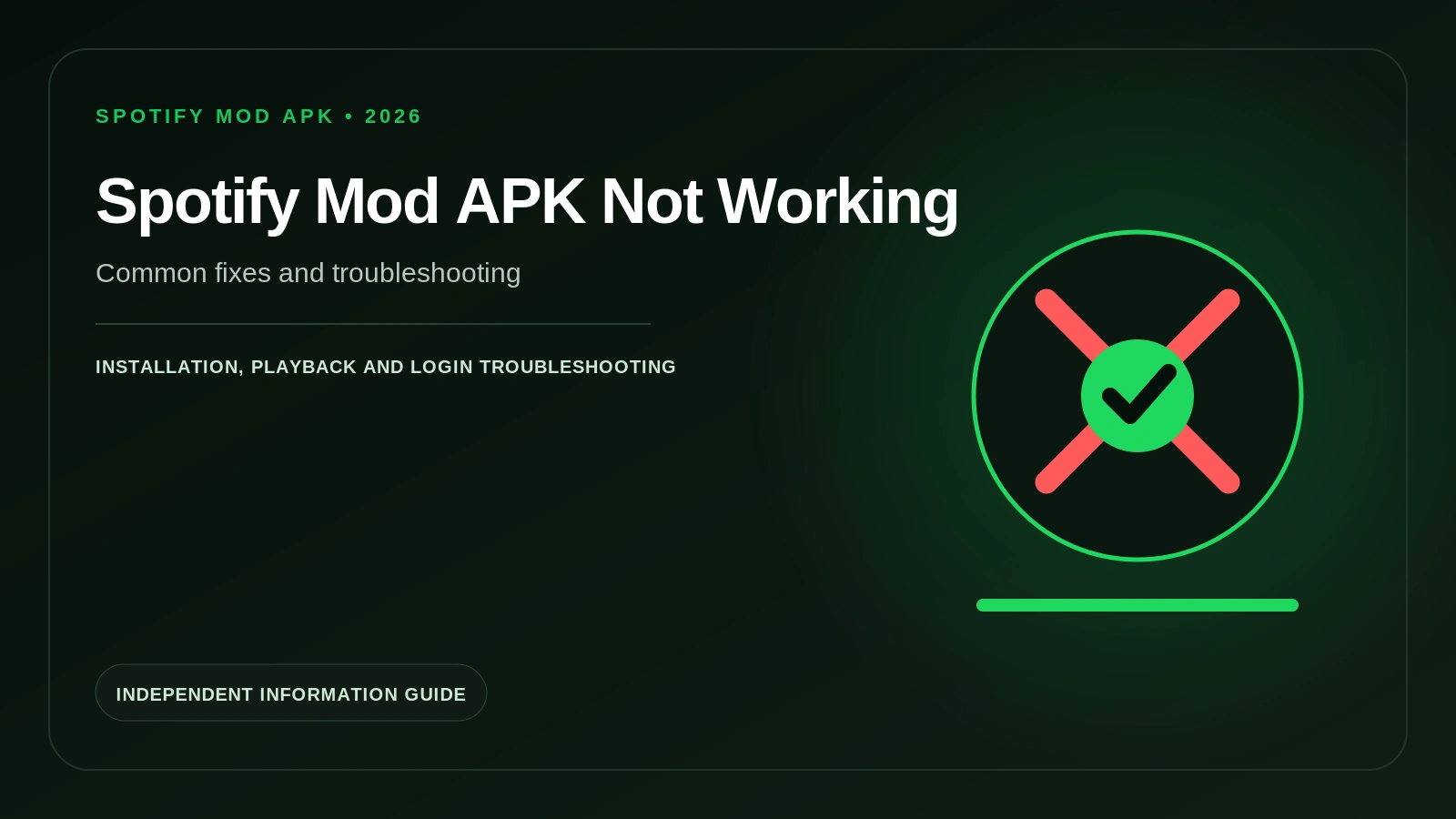 Spotify Mod Apk Not Working